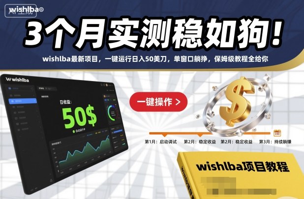 3个月实测稳如狗！wishlba最新项目，一键运行日入50美刀，单窗口躺挣，保姆级教程全给你【揭秘】-森焱资源库