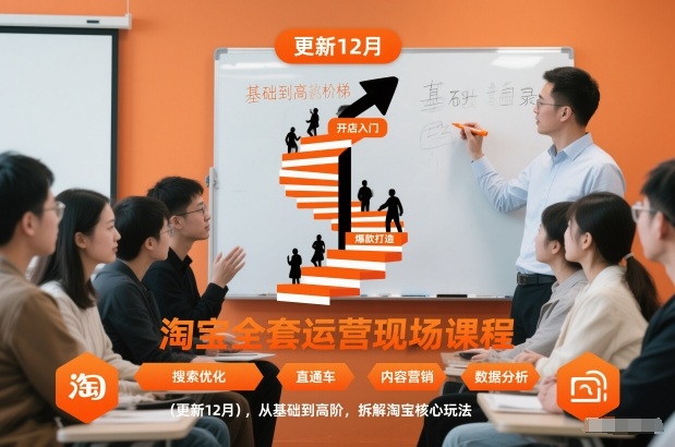 淘宝全套运营现场课程（更新12月），从基础到高阶，拆解淘宝核心玩法-森焱资源库
