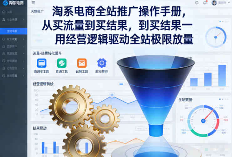 淘系电商全站推广操作手册，从买流量到买结果一用经营逻辑驱动全站极限放量-森焱资源库