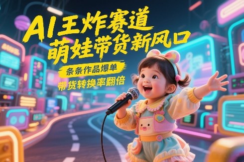 AI王炸赛道，萌娃带货新风口，条条作品爆单，带货转换率翻倍，核心逻辑拆解-森焱资源库