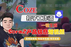 Coze扣子智能体工作流一键生成“SORA2产品信息“短视频，全流程保姆级教学-森焱资源库