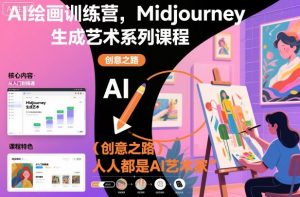 AI绘画训练营,Midjourney生成艺术系列课程,人人都是AI艺术家-森焱资源库