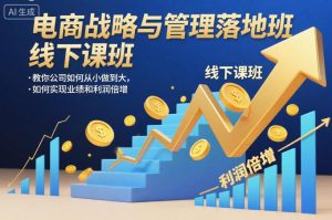 电商战略与管理落地班线下课,教你公司如何从小做到大,如何实现业绩和利润倍增【录音】-森焱资源库