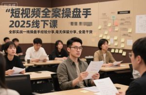 短视频全案操盘手2025线下课,全部实战一线操盘手经验分享,毫无保留分享,全是干货-森焱资源库