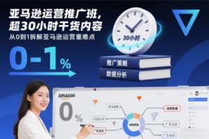 亚马逊运营推广班,超30小时干货内容,从0到1拆解亚马逊运营重难点-森焱资源库