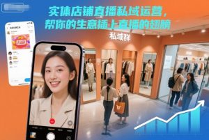 实体店铺直播私域运营,帮你的生意插上直播的翅膀-森焱资源库