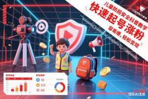 儿童防拐安全科普知识视频制作教学，快速起号涨粉，容易爆，轻松变现-森焱资源库