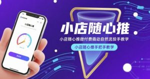 小店随心推微付费撬动自然流投手教学,小店随心推手把手教学-森焱资源库
