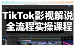 TikTok影视解说全流程实操,手把手教你打造TK爆款解说视频-森焱资源库
