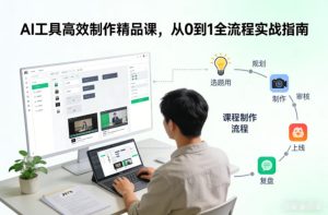 AI工具高效制作精品课，从0到1全流程实战指南-森焱资源库