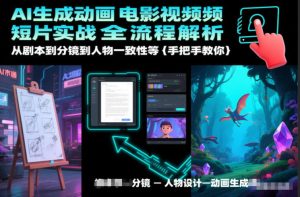 AI生成动画电影视频短片实战全流程解析,从剧本到分镜到人物一致性等手把手教你-森焱资源库