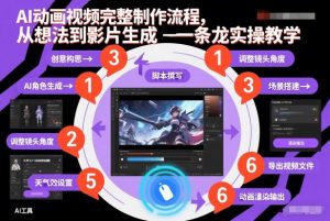 AI动画视频完整制作流程,从想法到影片生成一条龙实操教学-森焱资源库