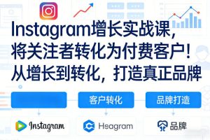 Instagram增长实战课，将关注者转化为付费客户！从增长到转化，打造真正品牌（双语字幕）-森焱资源库